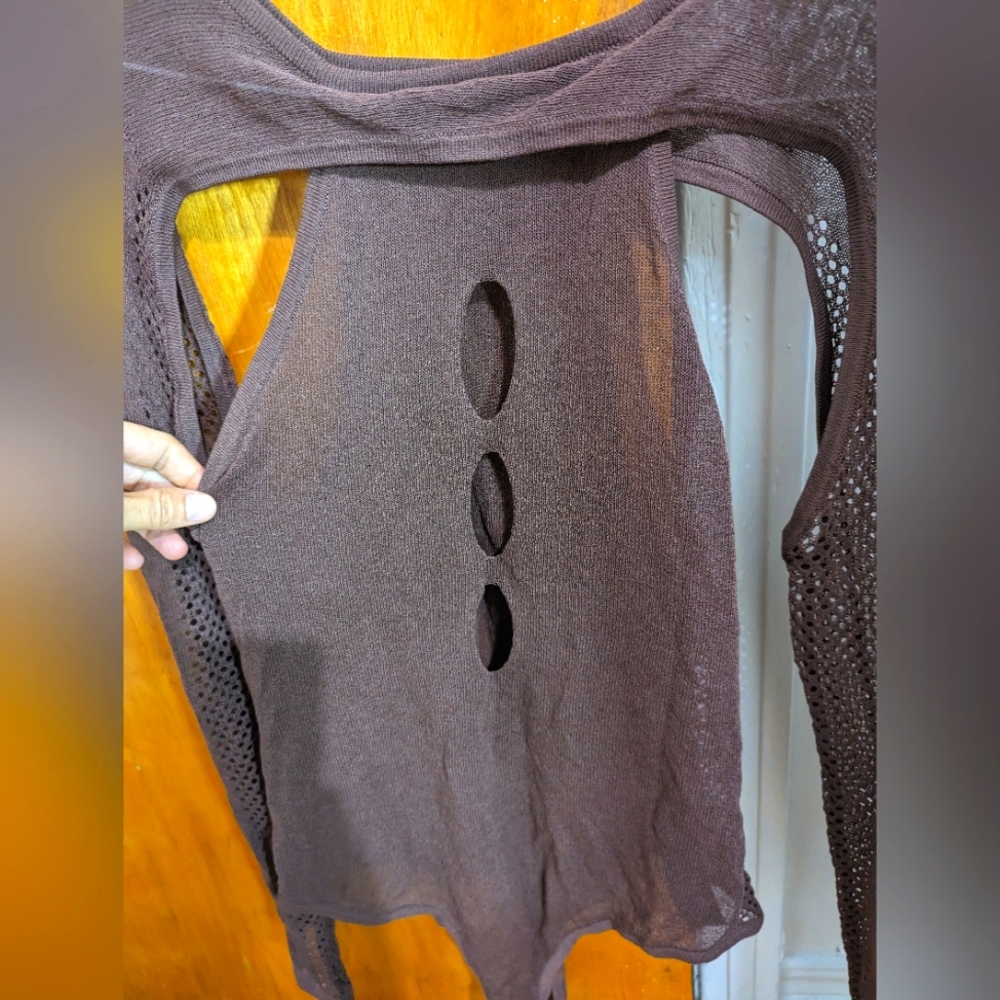 Long sleeve sexy brown body